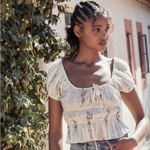 EUC Dôen Adie Top in Painted Bouquet - size Large